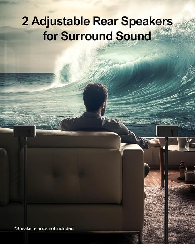 ULTIMEA 5.1 Sound Bar for Smart TV, Virtual Surround Sound System for TV - Image 3