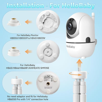Tripod Baby Monitor Mount for HelloBaby HB6550/ HB6560/ HB65/ HB6351/ HB40/ - Image 2
