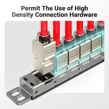 AMPCOM 24 Port Blank Keystone Patch Panel - Image 2