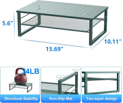 gianotter 2-Tier Metal Monitor Stand Riser, Desk Organizer - Image 5