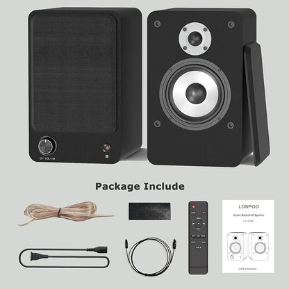 LONPOO Powered Bookshelf Speakers - Image 8