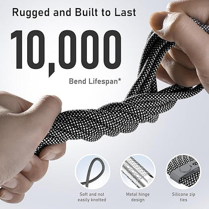 USB C Cable 3.3ft 240W Braided 180°Rotating USB C to USB C Cable USB 2.0 - Image 6