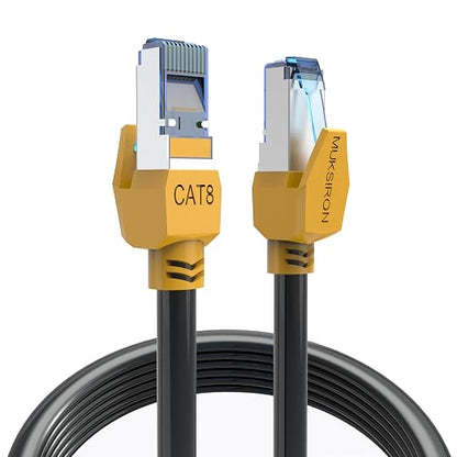 Cat 8 Ethernet Cable 1.5 ft, 40Gbps High Speed Gaming Network Cable 2000MHz by MUKSIRON