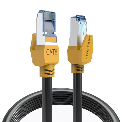 Cat 8 Ethernet Cable 6 ft, 40Gbps High Speed Gaming Network Cable 2000MHz Heavy by MUKSIRON