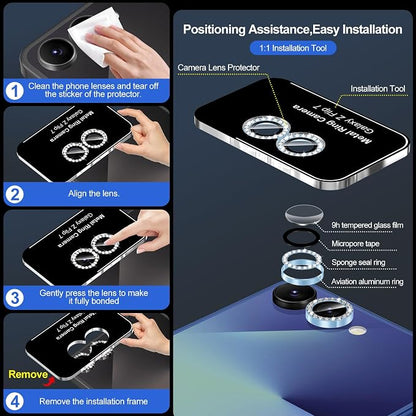 for Samsung Galaxy Z Flip 7 Camera Lens Protector, Individual Metal Ring - Image 6