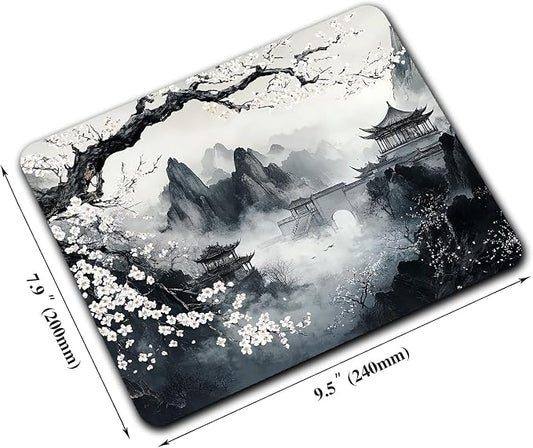 Japanese Aesthetic Landscape Painting Custom Mouse Pad - Image 2