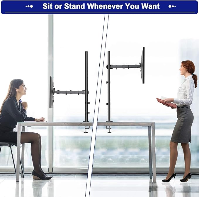 HUANUO Monitor Arm Desk Mount, Fully Adjustable Stand Computer Mount - Image 2