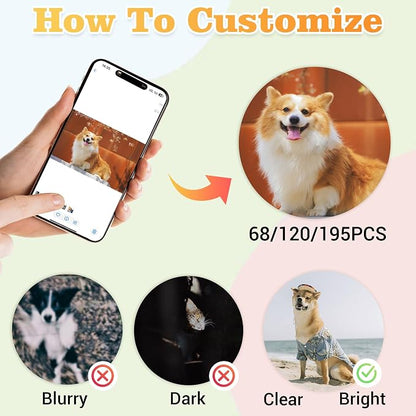 Easycosy Custom Pet Photo Round Puzzles 68/120/195 Pieces - Image 3