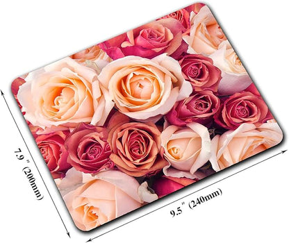 Blooming Roses Mouse Pad, Beautiful Flowers Mousepad - Image 2