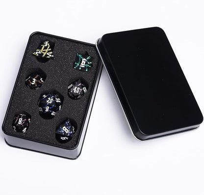 Dice Set D&D, Dungeons and Dragons Metal Dice Set - Image 6