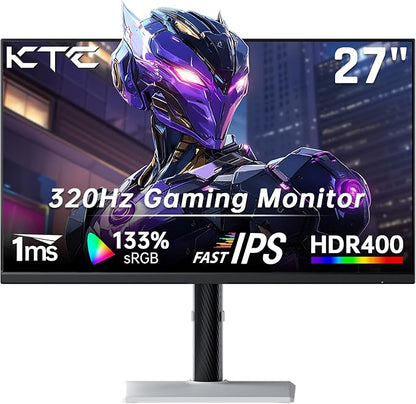 KTC Monitor 27-inch White Gaming Monitor WQHD Fast IPS, 300Hz 1ms 144% sRGB - Image 8