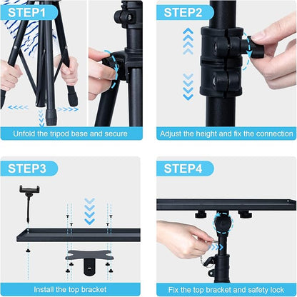 Projector Stand Tripod from 23" to 46", Laptop Tripod Stand Height Adjustable - Image 7