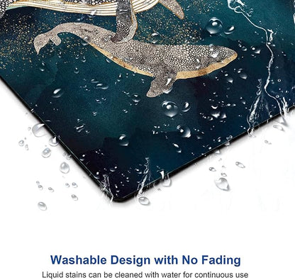 Whale Mouse Pad, Animals Art Mouse Pads, Mouse Mat Square Waterproof Mouse Pad - Image 5