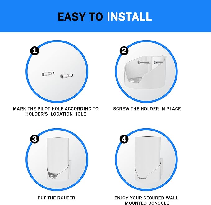 Router Shelf Wall Mount for Tp Link Deco X68 XE75 XE75 Pro AXE5400 Deco Mesh - Image 5
