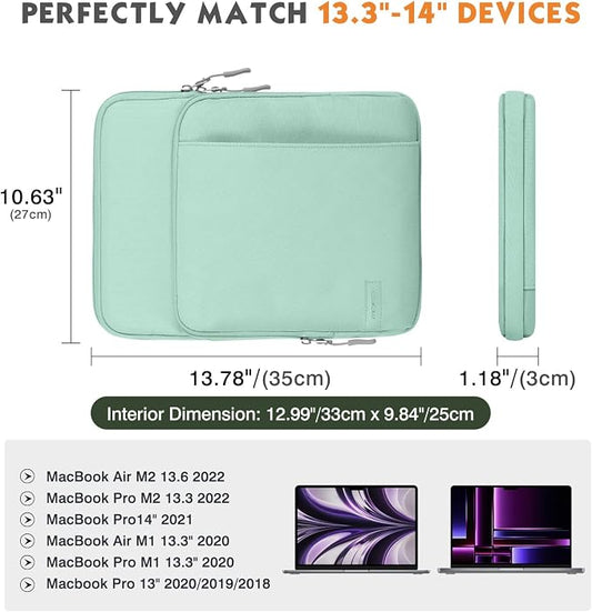 MoKo Laptop Sleeve Bag for 13.3-14 Inch, Notebook Carrying Case - Image 2