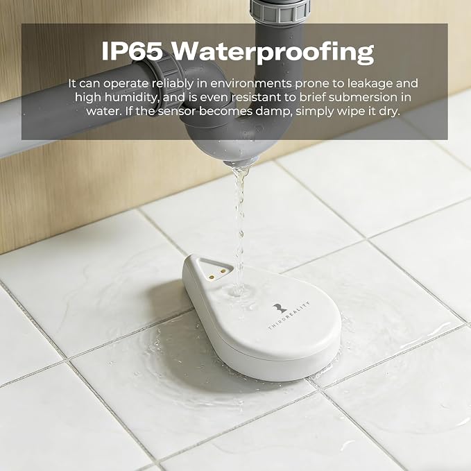 THIRDREALITY Smart Water Leak Sensor KM1, Matter Over WiFi, 1 KM1-controller - Image 6