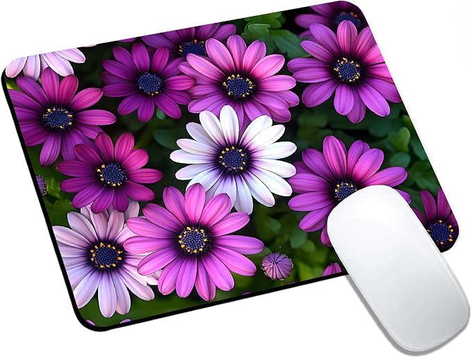Mouse Pad, Cute Purple Floral Plants Mouse Pads by HUOCAIREN