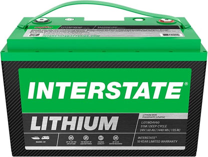 Interstate Batteries 24V 60Ah Group Size 31M Lithium Marine/RV Deep Cycle - Image 5