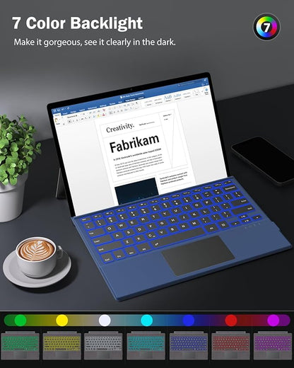 MoKo Type Cover Fit Microsoft Surface Pro 7 Plus/Pro 7/ Pro 6/ Pro 5/Pro 4/3 - Image 3