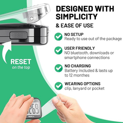 3D Pedometer for Walking, Simple Step Counter - Image 3