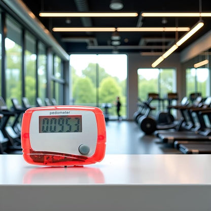 Red Portable Counter Mini Digital LCD Pedometer Sports Walking Running Step - Image 5