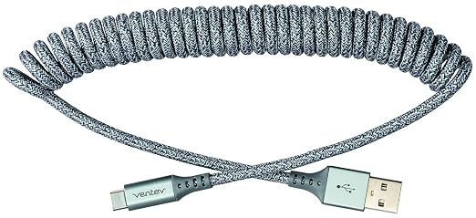 Ventev - Chargesync Helix Cable 14" USB A to USB C, Cloth Covered, Flexible - Image 8