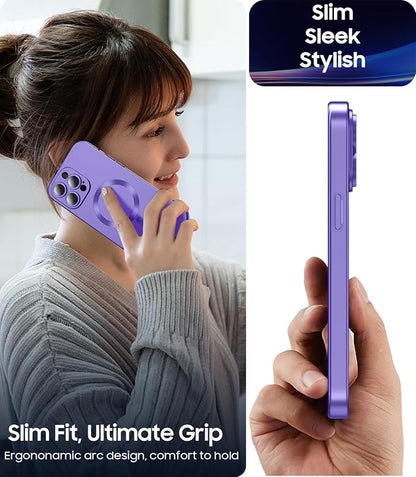 Magnetic for iPhone 15 Pro Max Case Slim Soft Silicone Bumper Shockproof - Image 6