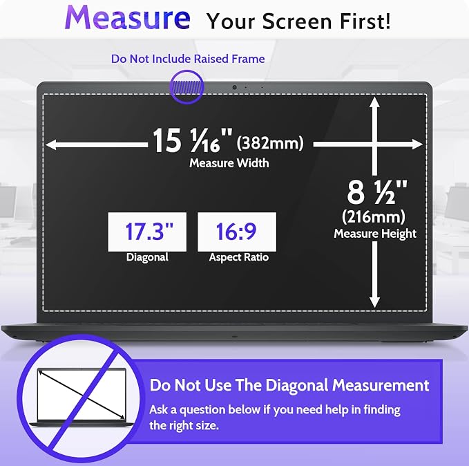 17.3 Inch Laptop Privacy Screen Compatible - Image 6