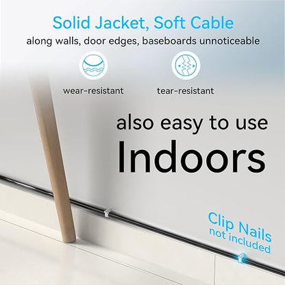 Cat6a Ethernet Cable Slim 60ft Outdoor&Indoor, 28AWG Pure Copper Cat6 Internet - Image 3