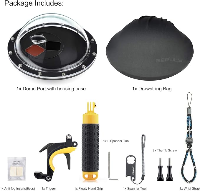 Dome Port for GoPro Hero 13 12 11 10 9 Black, Dome Port Lens - Image 9