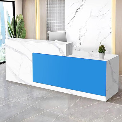 Reception Desk with Counter Modern Checkout Counter with Lockable Drawer by Unknown