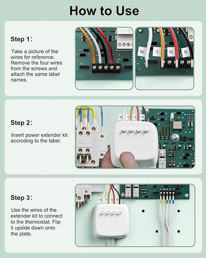 WUKUR Power Extender Kit for ecobee Smart Thermostat Premium, C-Wire Adapter - Image 8