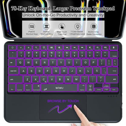 iPad Pro 13 inch Case with Keyboard, Flex Magnetic Detachable Backlit Keyboard - Image 5