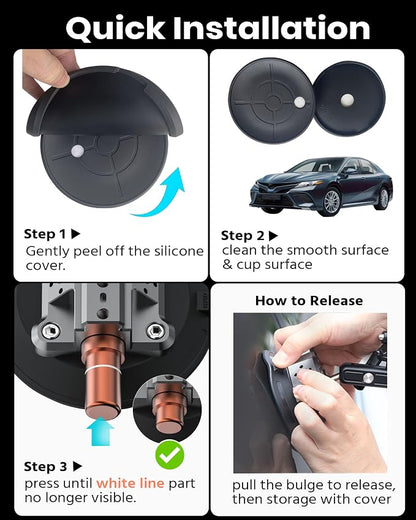 4.5" Suction Cup Camera Mount – Car, Windshield & Dash Cam Mount - Image 7