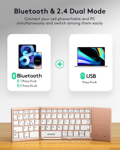 Samsers Multi-Device Foldable Bluetooth Keyboard - Image 2