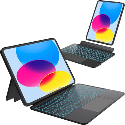 Keyboard Case for iPad 10th Generation and iPad 11th, Magnetic Detachable by Otuoor
