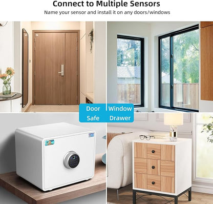 Home Alarm System 5-Piece kit, Door Window Sensors WiFi Slient Alarm System - Image 9