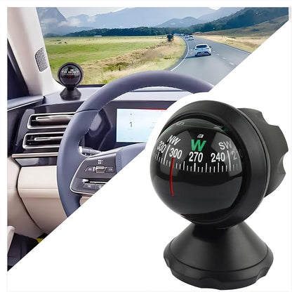 Compass for Car with Bottom Stick Car Compass Ball, Adjustible and Night Vision by Unknown