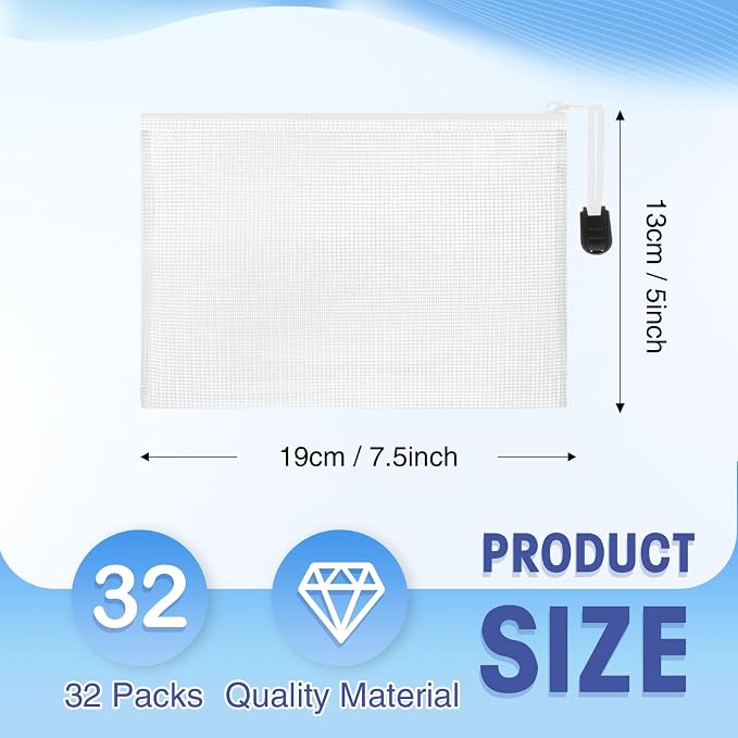 Jetec 32 Pcs Mesh Zipper Bags Toy Storage Bikini Organizer Bag Bolsas Para - Image 2