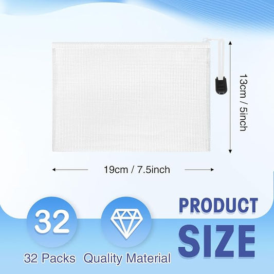 Jetec 32 Pcs Mesh Zipper Bags Toy Storage Bikini Organizer Bag Bolsas Para - Image 2