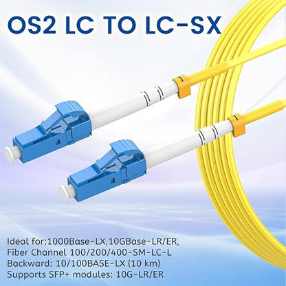 SpeedyCables- 1M-6Pack OS2 LC to LC Fiber Patch Cable, 1G/10Gb 9/125um SIMPLEX - Image 3