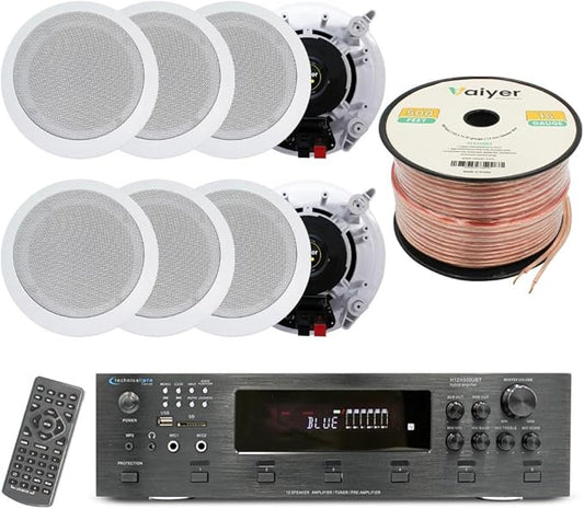 Vaiyer Home Theater System Kit, 6-Channel 6000 Watts Bluetooth Amplifier by Vaiyer