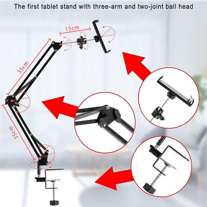 Tablet Stand Phone Holder for Bed, iPad Holder for Desk, Compatible - Image 7