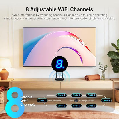 Wireless HDMI Transmitter and Receiver 4K Decoding 1080P 60HZ, 656 FT, HDMI - Image 4