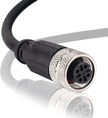 M12 4-Pin Aviation Sensor Cable, A-Coded Female to Flying Leads, 2M 24AWG - Image 2