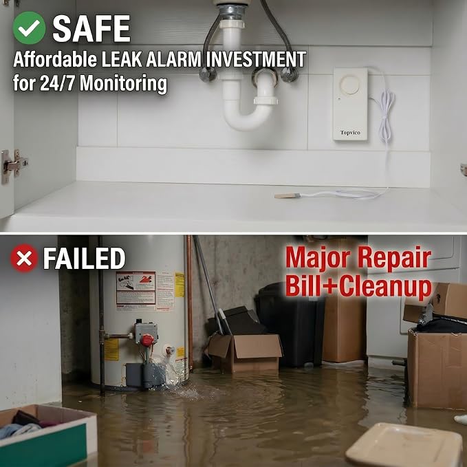 Water Alarms Leak Detector for Home Basements, RV Water Heater, Sump Pump - Image 8