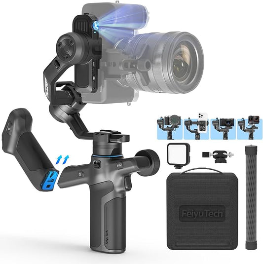 FeiyuTech SCORP Mini 3 Pro Camera Gimbal – AI 4.0 Tracking, Detachable Handle by FeiyuTech