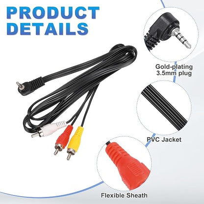MECCANIXITY TRRS3.5mm Male Right Angle to Gold Plating RCA Jack Cable 1.2 M/4 - Image 3