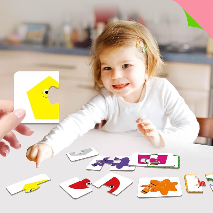 24 Set Color & Shape Puzzles, Self-Correcting Puzzle Matching Game Educational - Image 7