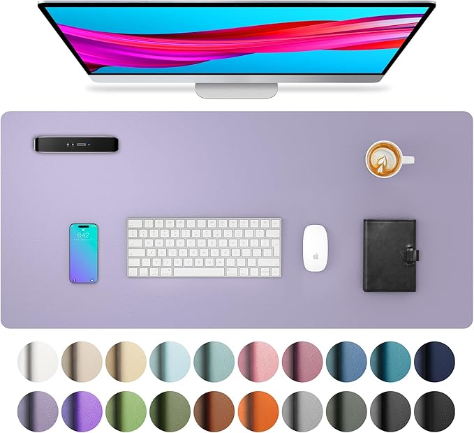 Aothia Non-Slip PU Leather Waterproof Desk Protector Mat, Mouse Pad, Desk by Aothia